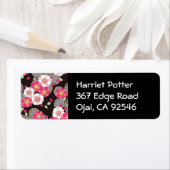 ピンクと白の桜素晴らしヴィンテージ日本のパターン ラベル (インサイチュ)