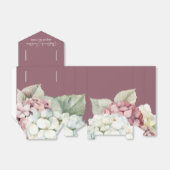 ピンクと白の水彩ハイドランジアの花がついたブラッシュ フェイバーボックス (折り畳みなし)