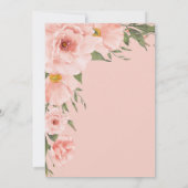 ピンクと白の水彩結婚式招待状 招待状 (裏面)