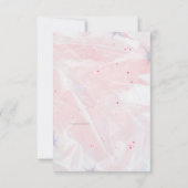 ピンクと白の水彩誕生日パーティー 招待状 (裏面)