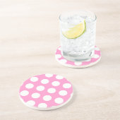 ピンクと白の水玉模様コースター コースター (側面)