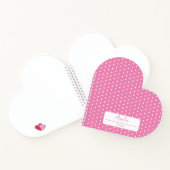 ピンクと白の水玉模様ハート ノートブック (内部)