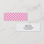 ピンクと白の水玉模様 スキニー名刺 (正面/裏面)
