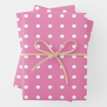 ピンクと白の水玉模様