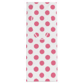 ピンクと白の水玉模様 ワインギフトバッグ (裏面)