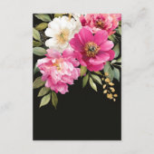 ピンクと白の水色の牡丹フローラ詳細 エンクロージャーカード (裏面)