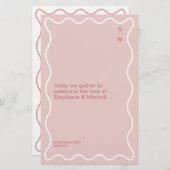 ピンクと白の波の式縁どプログラム (正面/裏面)