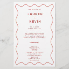 ピンクと白の波の式縁どプログラム