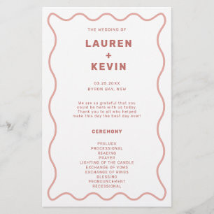 ピンクと白の波の式縁どプログラム