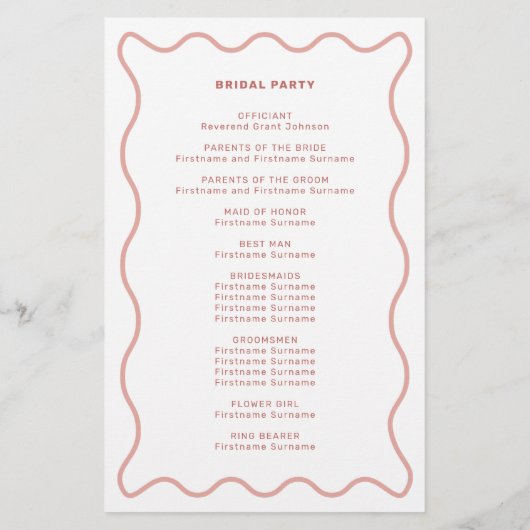 ピンクと白の波の式縁どプログラム (裏面)