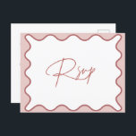 ピンクと白の波状RSVP縁どのポストカード ポストカード<br><div class="desc">このRSVPポストカードはWavy 縁ど Collectionと連携して設計さモダンれ、ピンクの背景に人気があるはトレンディーと波状の白縁ど色を備えています。お客様もしの関心をトレンディーの招待で色ポップ・アートの付きで引き付けたい、このスイートはあなたにぴったりだ。レイアウト、フォント、文字サイズの変更など、このデザインの高度なカスタマイズを行うには、上クリックの「」ボタカスタマイズンを使用してください。何か連絡質問があれば私に頼む！</div>