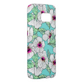 ピンクと白の熱帯性ハイビスカスの花の模様 Case-Mate iPhoneケース (裏面/右)