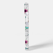 ピンクと白の熱帯性ハイビスカスの花の模様 Case-Mate iPhoneケース (裏面 / 左)