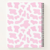 ピンクと白の牛のプリント ノートブック (裏面)