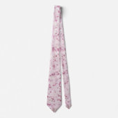 ピンクと白の牛革の田舎西部 ネクタイ (正面)