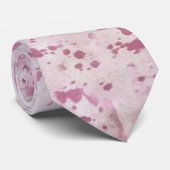 ピンクと白の牛革の田舎西部 ネクタイ (ロール)
