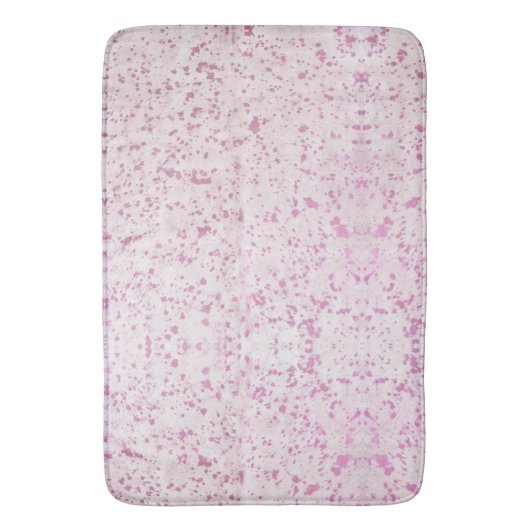 ピンクと白の牛革の田舎西部 バスマット (正面縦)