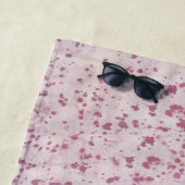 ピンクと白の牛革の田舎西部 ビーチタオル (インサイチュ)