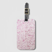 ピンクと白の牛革の田舎西部 ラゲッジタグ (正面縦)
