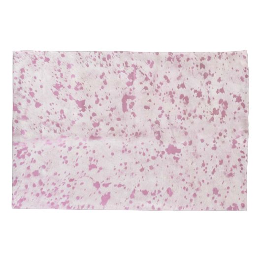 ピンクと白の牛革の田舎西部 枕カバー (裏面)