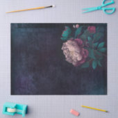 ピンクと白の牡丹の花の切り離し 薄葉紙 (クラフト)