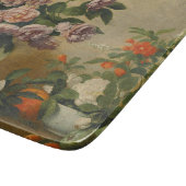 ピンクと白の牡丹の花(牡丹はまだ生きている) カッティングボード (角)