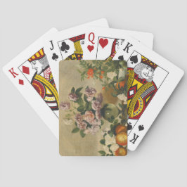 ピンクと白の牡丹の花（牡丹はまだ生きている） トランプ