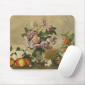 ピンクと白の牡丹の花（牡丹はまだ生きている） マウスパッド (マウス)