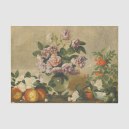 ピンクと白の牡丹の花（牡丹はまだ生きている） 薄葉紙