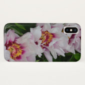 ピンクと白の牡丹の花 Case-Mate iPhoneケース (裏面(横))
