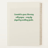 ピンクと白の牡丹を木に素朴飾る プランナー手帳 (裏面)