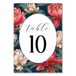 ピンクと白の牡丹オリエンタル結婚ズ テーブルナンバー