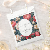 ピンクと白の牡丹オリエンタル結婚ズ フェイバーバッグ (クリップ留めされた状態)