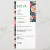 ピンクと白の牡丹オリエンタル結婚ズ メニュー (正面)