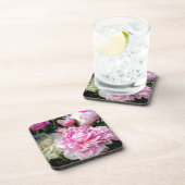 ピンクと白の牡丹 コースター (右側)
