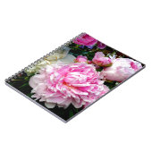 ピンクと白の牡丹 ノートブック (左側)