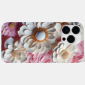 ピンクと白の紙3-Dルック花 Case-Mate iPhoneケース (裏面 (横))