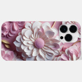 ピンクと白の紙3-Dルック花 Case-Mate iPhoneケース (裏面 (横))