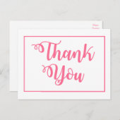 ピンクと白の結婚式パーティー ポストカード (正面/裏面)