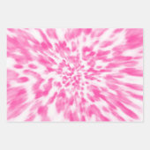 ピンクと白の絞り染め ラッピングペーパーシート (正面2)