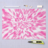 ピンクと白の絞り染め 薄葉紙 (クラフト)