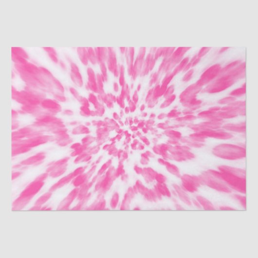 ピンクと白の絞り染め 薄葉紙 (正面)