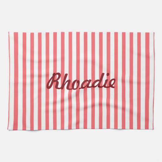 ピンクと白の縦 キッチンタオル (横)