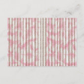 ピンクと白の背ストライプの景 エンクロージャーカード (裏面)