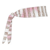 ピンクと白の背ストライプの景 タイヘッドバンド (回転270)