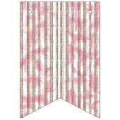 ピンクと白の背ストライプの景 バンティングフラッグ (第2の旗)