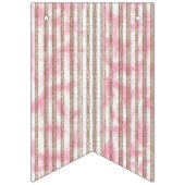 ピンクと白の背ストライプの景 バンティングフラッグ (第2の旗)