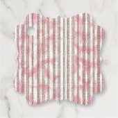 ピンクと白の背ストライプの景 フェイバータグ (正面)