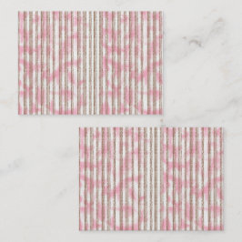 ピンクと白の背ストライプの景 プレイスカード