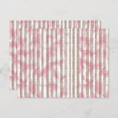 ピンクと白の背ストライプの景 ポストカード (正面/裏面)